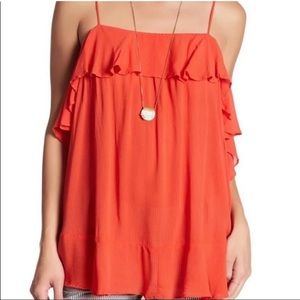 FREE PEOPLE Intimately Ruffle Tank Top M